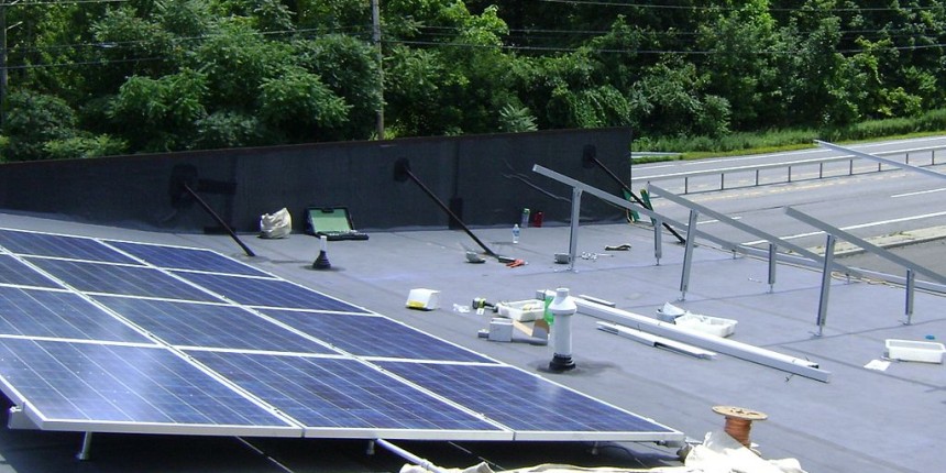 Rooftop Photovoltaic Array Construction