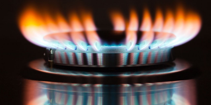 Natural gas burner flame